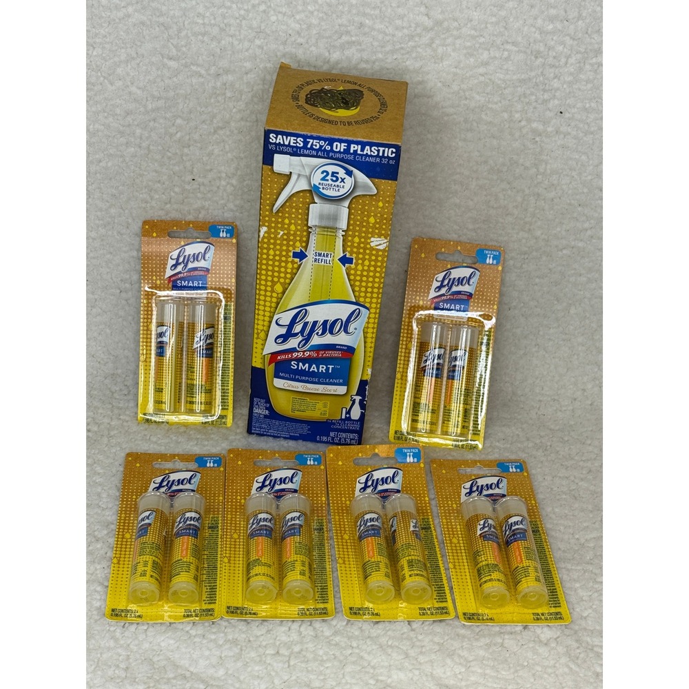 Lysol Smart Multi Purpose Cleaner Citrus Breeze 1 Bottle and 12 Refill Pods Lot
